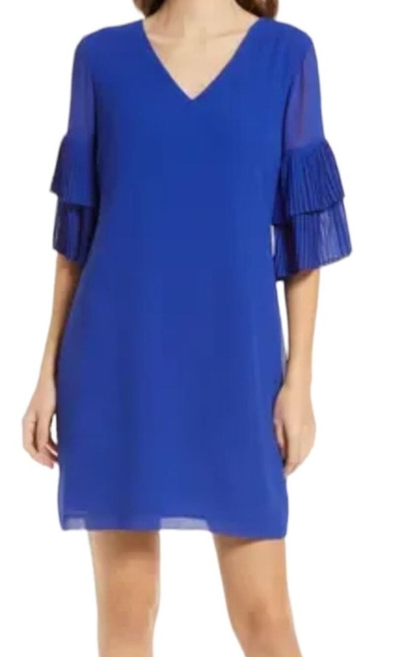 Sam Edelman dress Tiered sleeve shift blue size 0